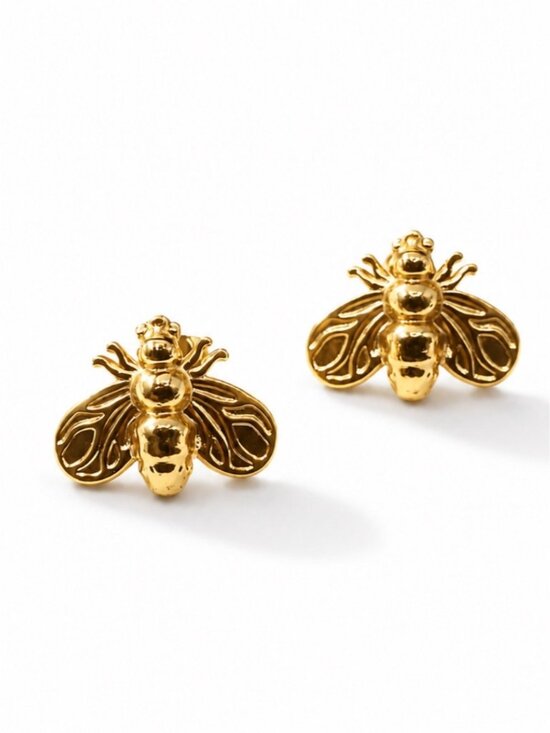 Anthropologie Jewelry - New! Preppy Gold Bee Post Earrings NWOT 1026